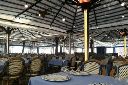 Heaters installed in a restaurant